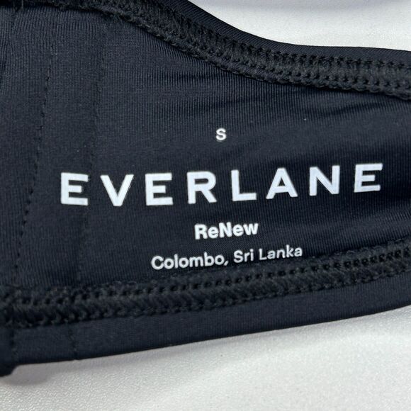 Everlane Thigh-High Bikini Bottom & Scoop-Neck Bikini Top Black Women Small NWT - Picture 15 of 15